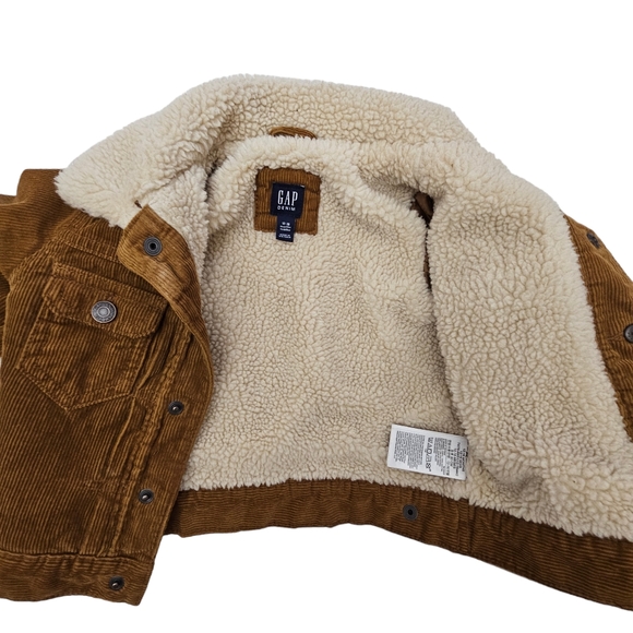 Nwot Toddler Baby Gap Denim Brown Cordoroy Sherpa Longsleeve Front Snap … - Picture 11 of 17